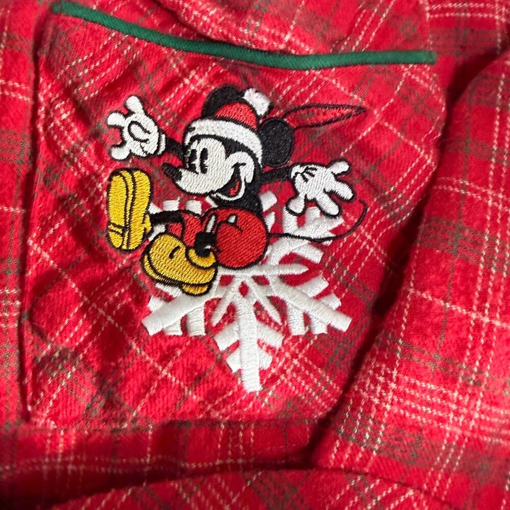 The‎ Disney Store Red Plaid Women Men’s Plaid Pajama Set Med Holiday Christmas - Picture 3 of 7